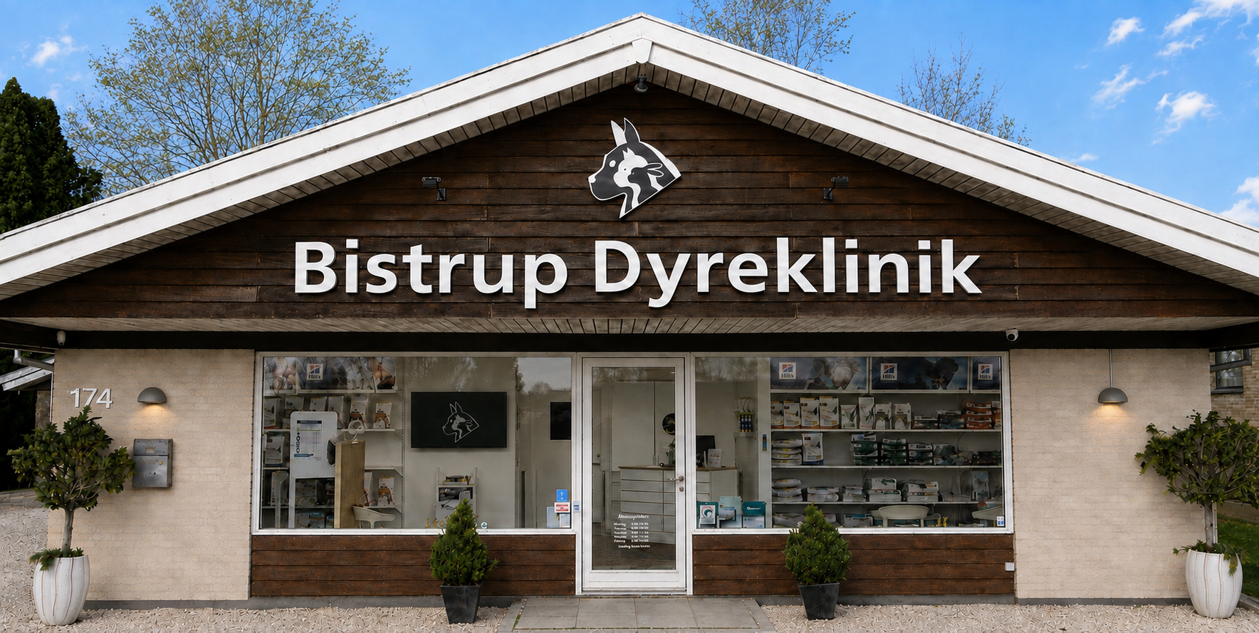 Bistrup Dyrekliniks facade på Bistrupvej 174 i Birkerød